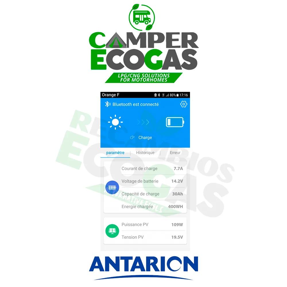 Antarion-regulador-de-carga-solar-MPPT-12--24V-10Ah,-bluetooth Antarion regulador de carga solar MPPT 12/24V 20Ah, bluetooth