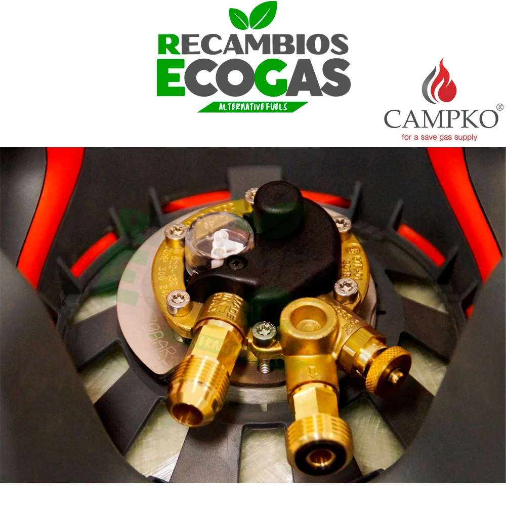CAMPKO botella de gas compuesta de 24-4 litros con multiválvula del 80 (3) CAMPKO botella de gas compuesta de 24,4 litros con multiválvula del 80%