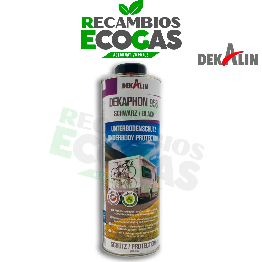 Dekalin DEKAPHON 958 Protección integral de bajos, pintable y pulverizable, 1 litro, negro