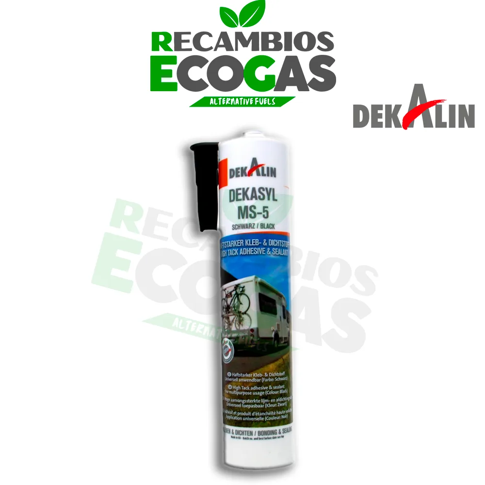 Dekalin DEKAsyl MS 5 adhesivo potente de polímero modificado de silano 290 mL (negro)