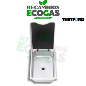 Thetford Cubeta lineal de acero inoxidable Thetford Cocina Cooker Cristal Negro
