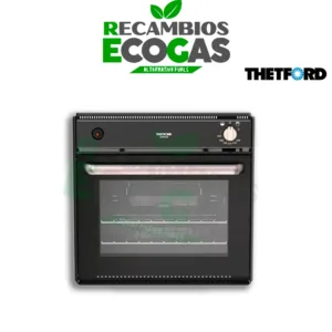Thetford Duplex Piezo Horno y Grill Thetford Cocina Cooker Cristal Negro