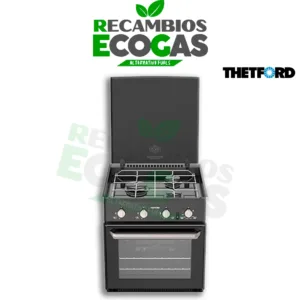 Thetford Cocina Cooker Cristal Negro
