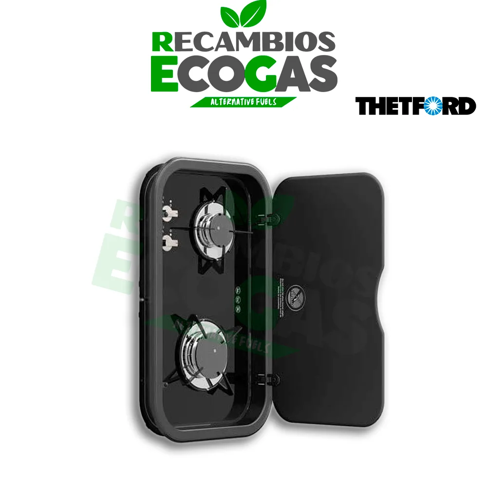 Thetford Placa de cocción Topline Serie 165 bisagra lateral larga, encendido a 12 V