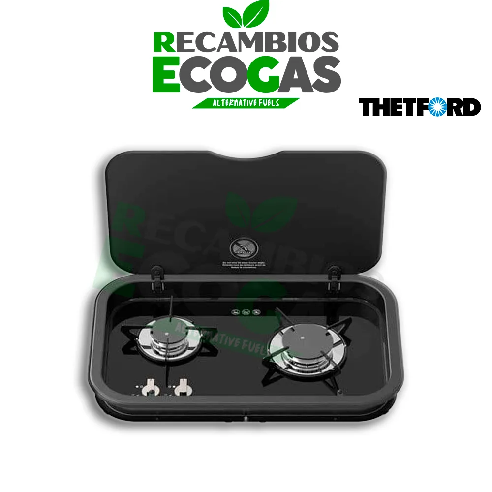 Thetford Placa de cocción Topline Serie 165 bisagra lateral larga, encendido a 12 V