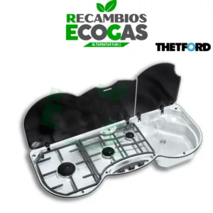 Thetford combinación encimera-fregadero serie 353 derecha Thetford Cocina Cooker Cristal Negro