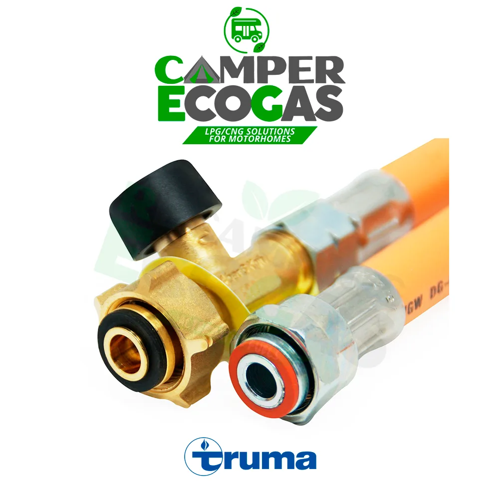 Truma Manguera de gas de alta presión + protección contra rotura de manguera G.36 -> G.2 - 450mm