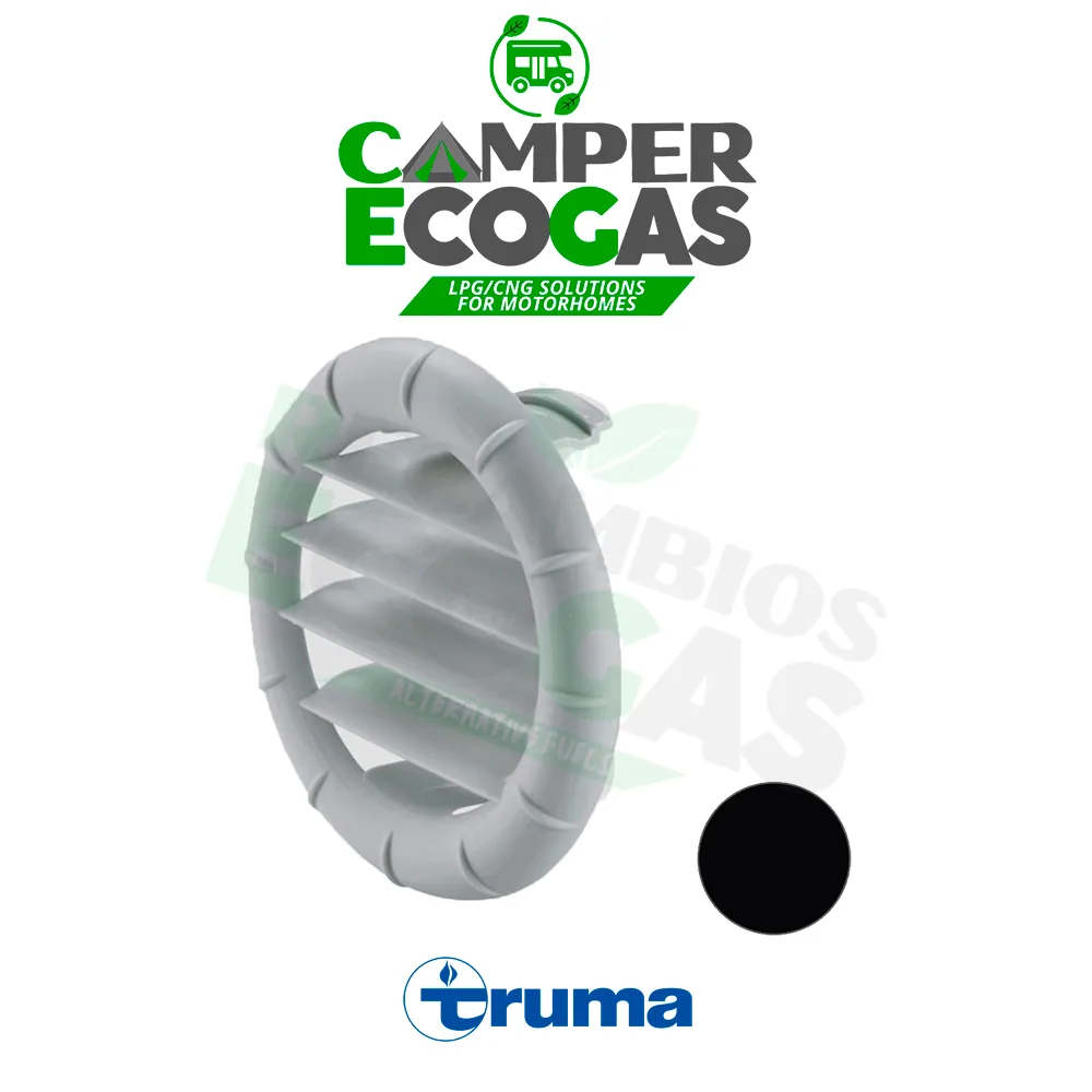 Truma fijación de aletas para pieza final EN-O para distribución de aire caliente o frío, negro