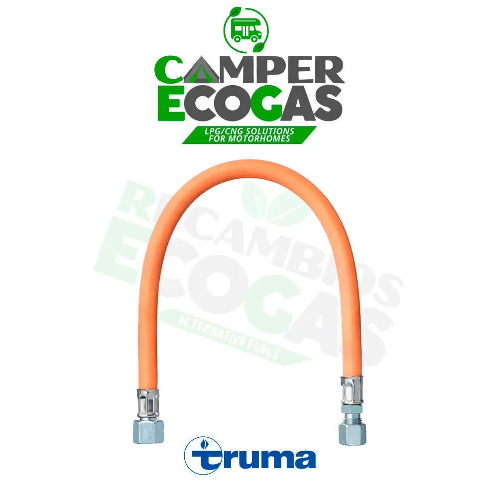 Truma manguera de gas de goma (presión media) 1/4-LH x M14x1,5 (8 mm) - 400 mm