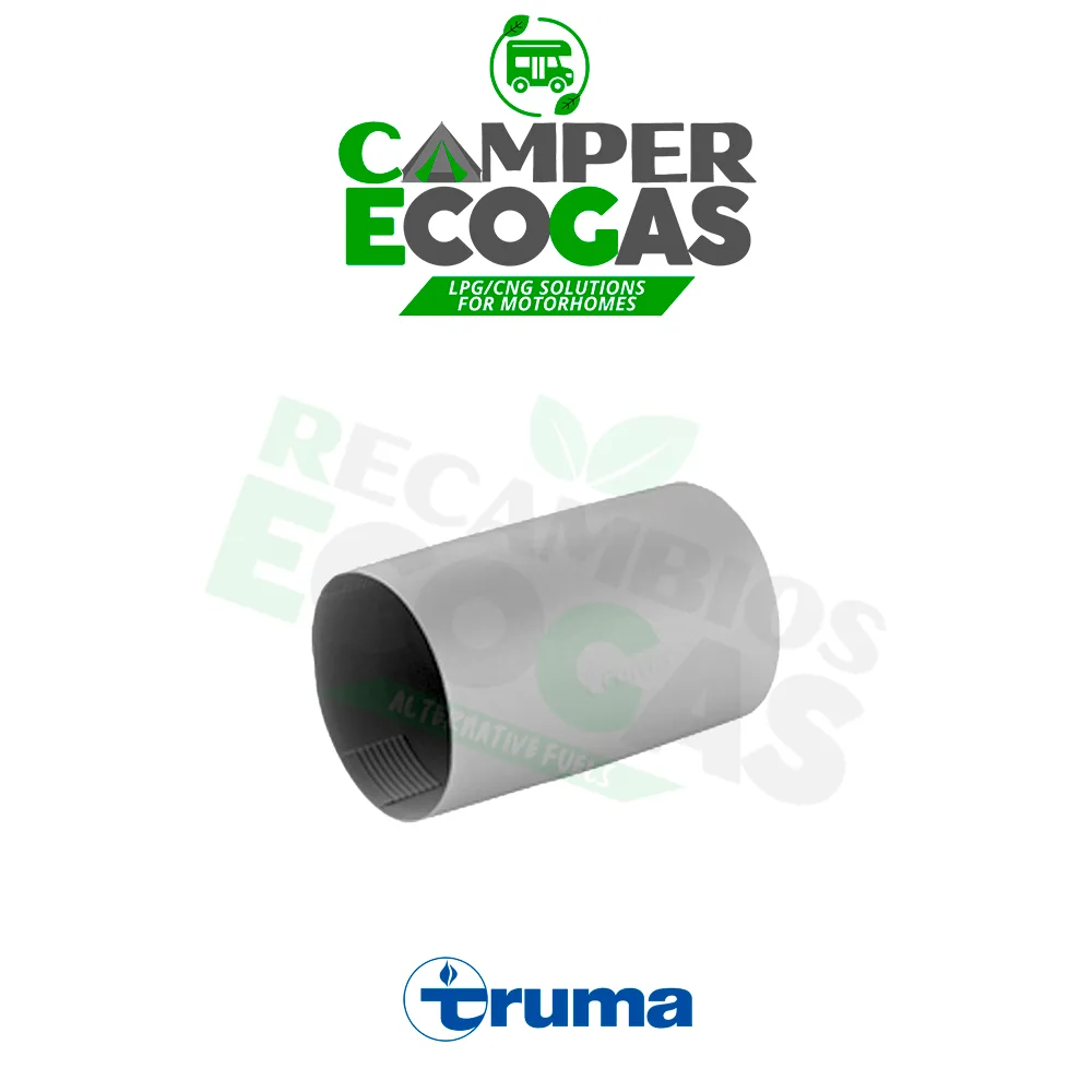 Truma manguito de conexión ágata gris para tubo de distribución de aire 65/72 mm, recto