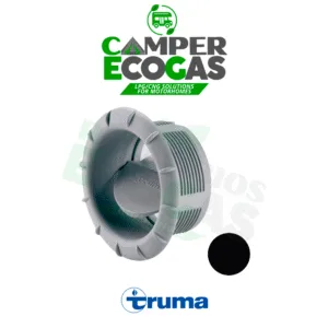 Truma pieza final EN con trampilla de aire para tubo de distribución de aire 65 mm negro