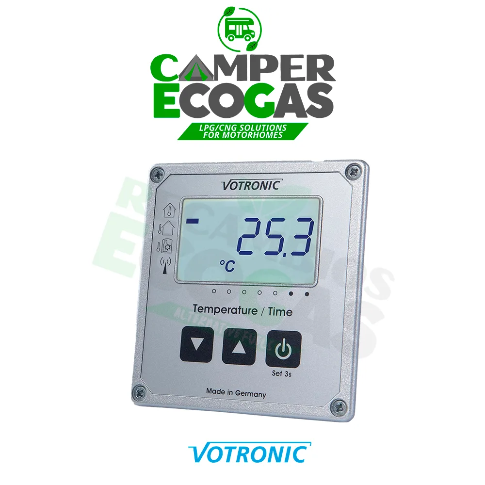 Votronic LCD Termómetro / Reloj S (con sensor externo)