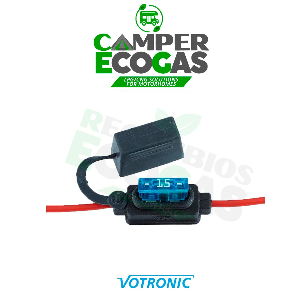 Votronic portafusibles de cable IP 56 para fusibles de cuchilla de automoción