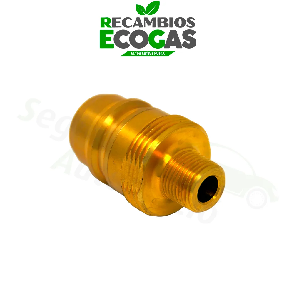 Adaptador de boquilla de suministro EURONOZZLE con conexión para válvula de llenado en depósito de gas combustible de 4 agujeros (con válvula antirretorno)