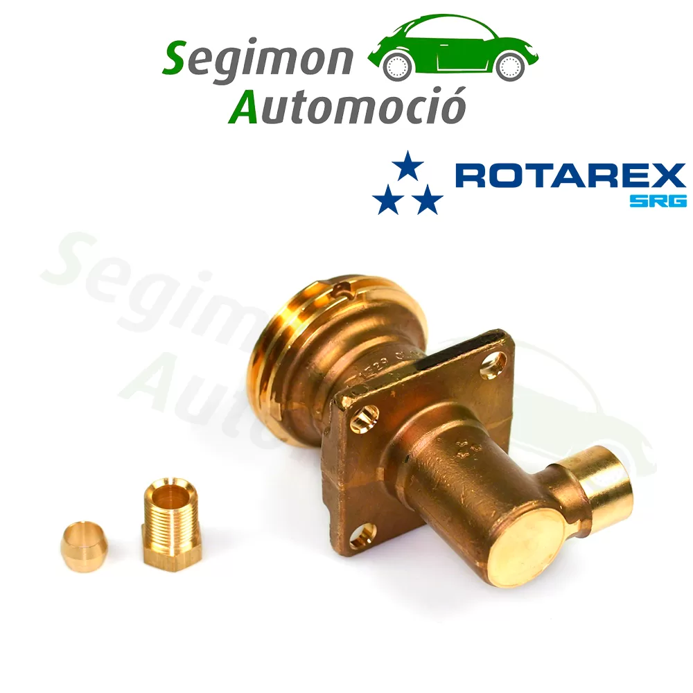 Boquilla de suministro ACME de 90° para repostaje externo para tubería de cobre de 8 mm