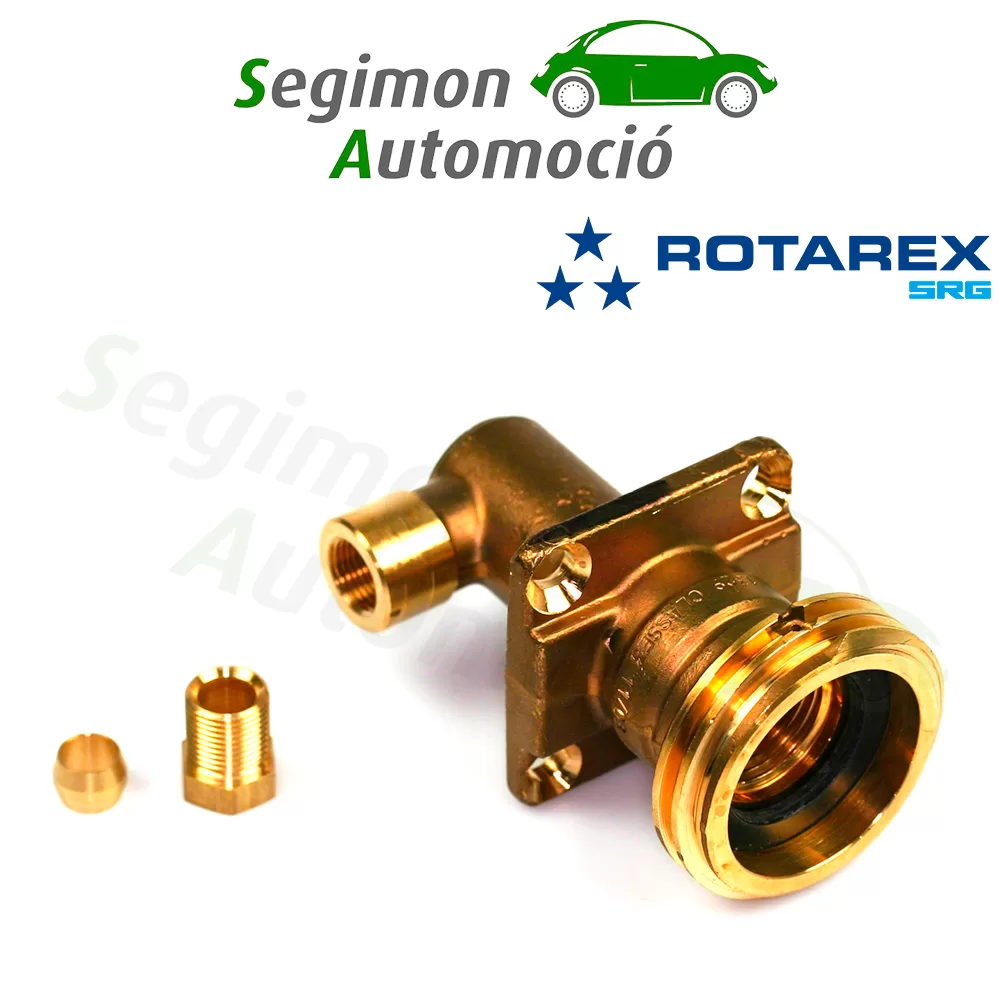 Boquilla de suministro ACME de 90° para repostaje externo para tubería de cobre de 8 mm