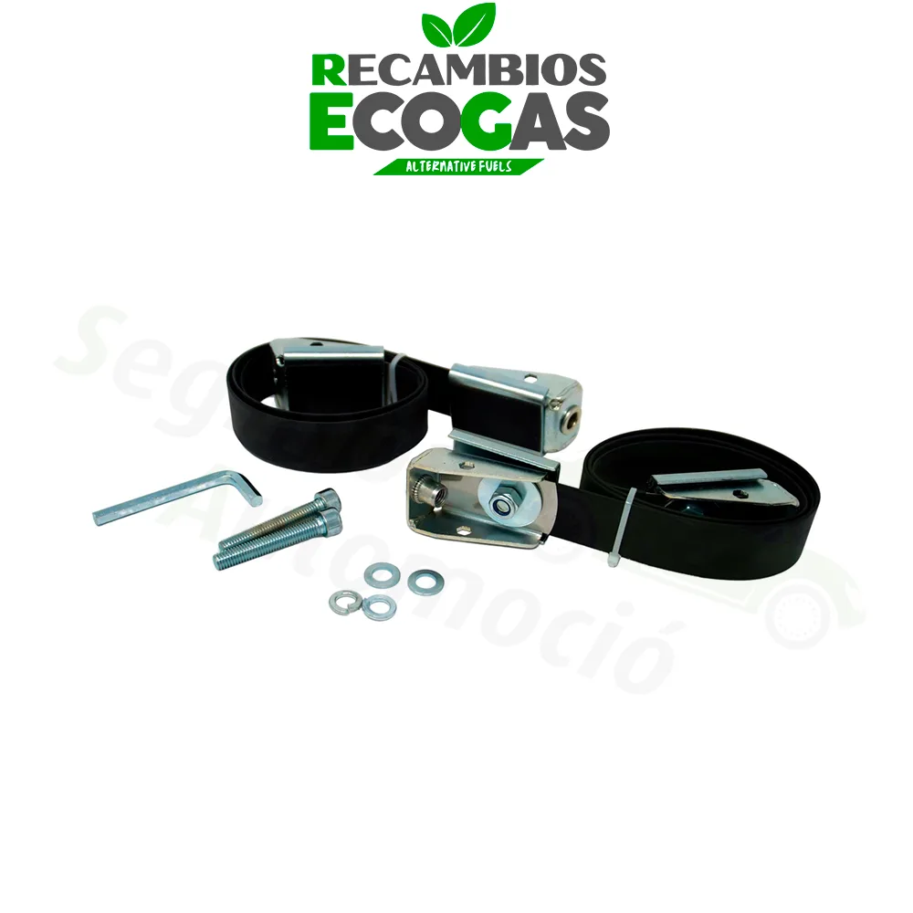 CAMPKO 2 correas de acero inoxidable con tensor para el soporte de la botella de gas