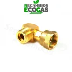 Grifo de gas de dos vías G 1/4 LH-ÜM x 2 x G 1/4 LH-KN