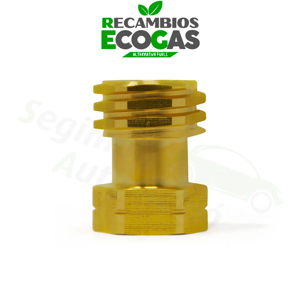 DREHMEISTER Adaptador para regulador de gas USA a bombona de propano EUROPEA 3/8 Tipo 1 QCC (ACME) -> G.12 W21,8 x 1/14 LH