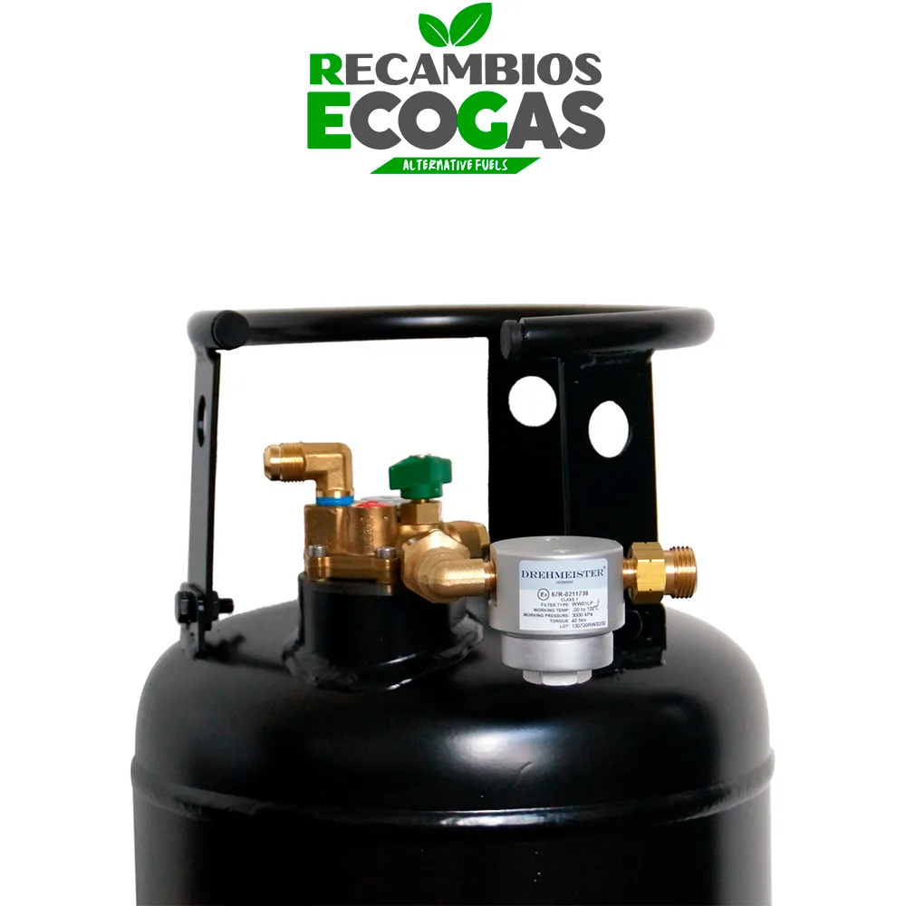 DREHMEISTER Filtro para cilindros GLP 21,8 LH x G12 recto - angulado - horizontal