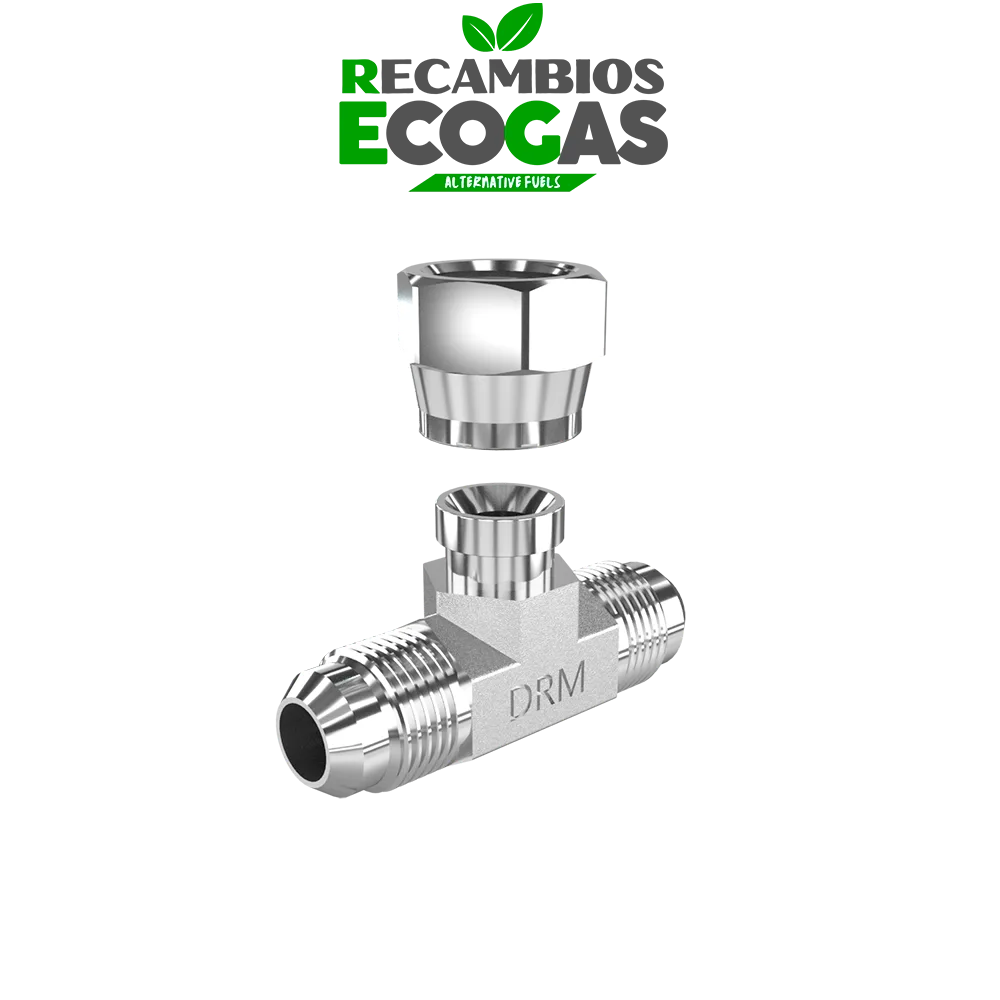 DREHMEISTER Pieza en T Rosca 3/4"-16 UNF para manguera de llenado de GLP