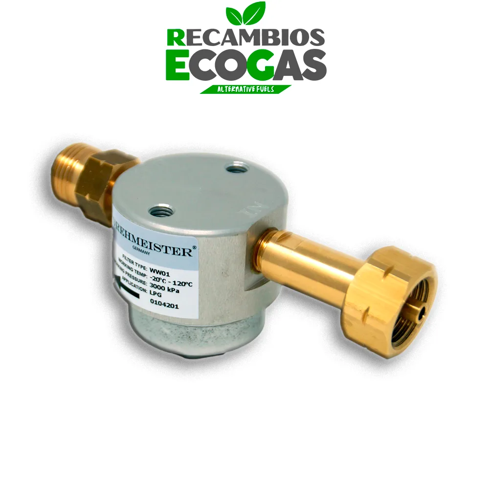 DREHMEISTER SMART Filtro para cilindros GLP W21,8 x 1/14 LH - versión larga