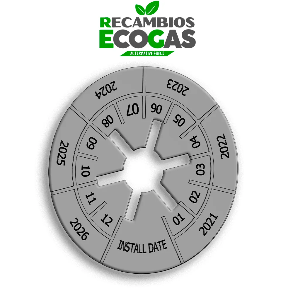 Etiqueta para la manguera de gas GLP - fecha de instalación