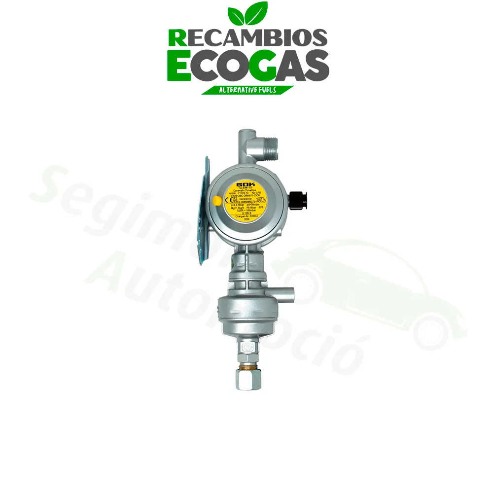 GOK Regulador de presión de gas Caramatic DriveOne Crash-Sensor 1,5 kg/h - posición vertical
