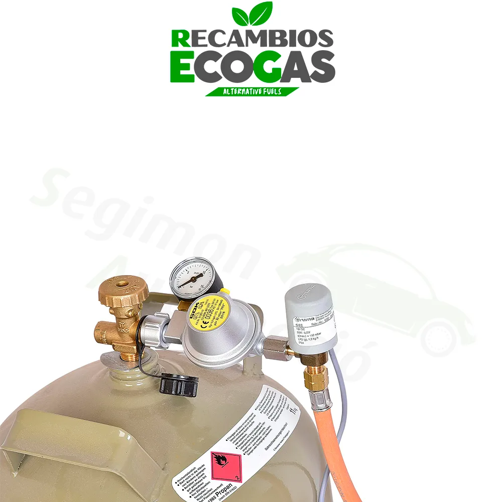 GOK regulador de gas EN61 1,5kg/h 29mbar KLF x G1/4LH-KN PRV Man.