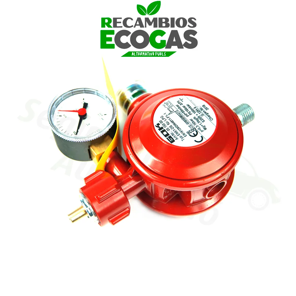 GOK regulador de presión baja EN61-DS 1,5 kg/h 50 mbar incl. manómetro