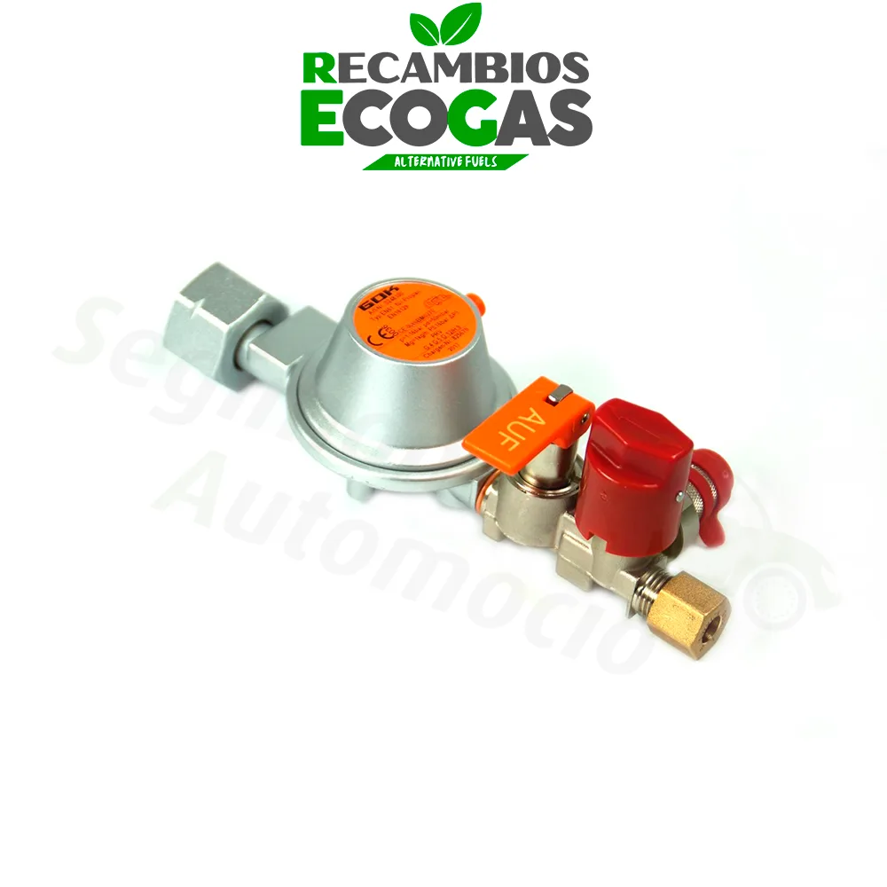 GOK sistema regulador 50 mbar EN61- 1 kg/h conex. comb. UV/SKU X RVS 8 mm