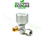 Grifo de gas de dos vías G 1/4 LH-ÜM x 2 x G 1/4 LH-KN