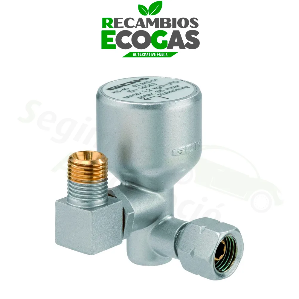 GOK válvula de protectora de gas, salida vertical hacia arriba