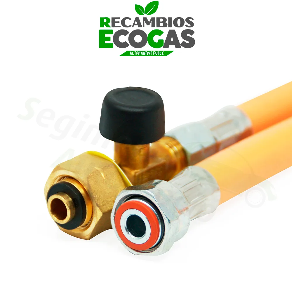 Manguera de gas Truma G.36 (M20x1,5) hasta 30 bar con protección contra rotura de la manguera