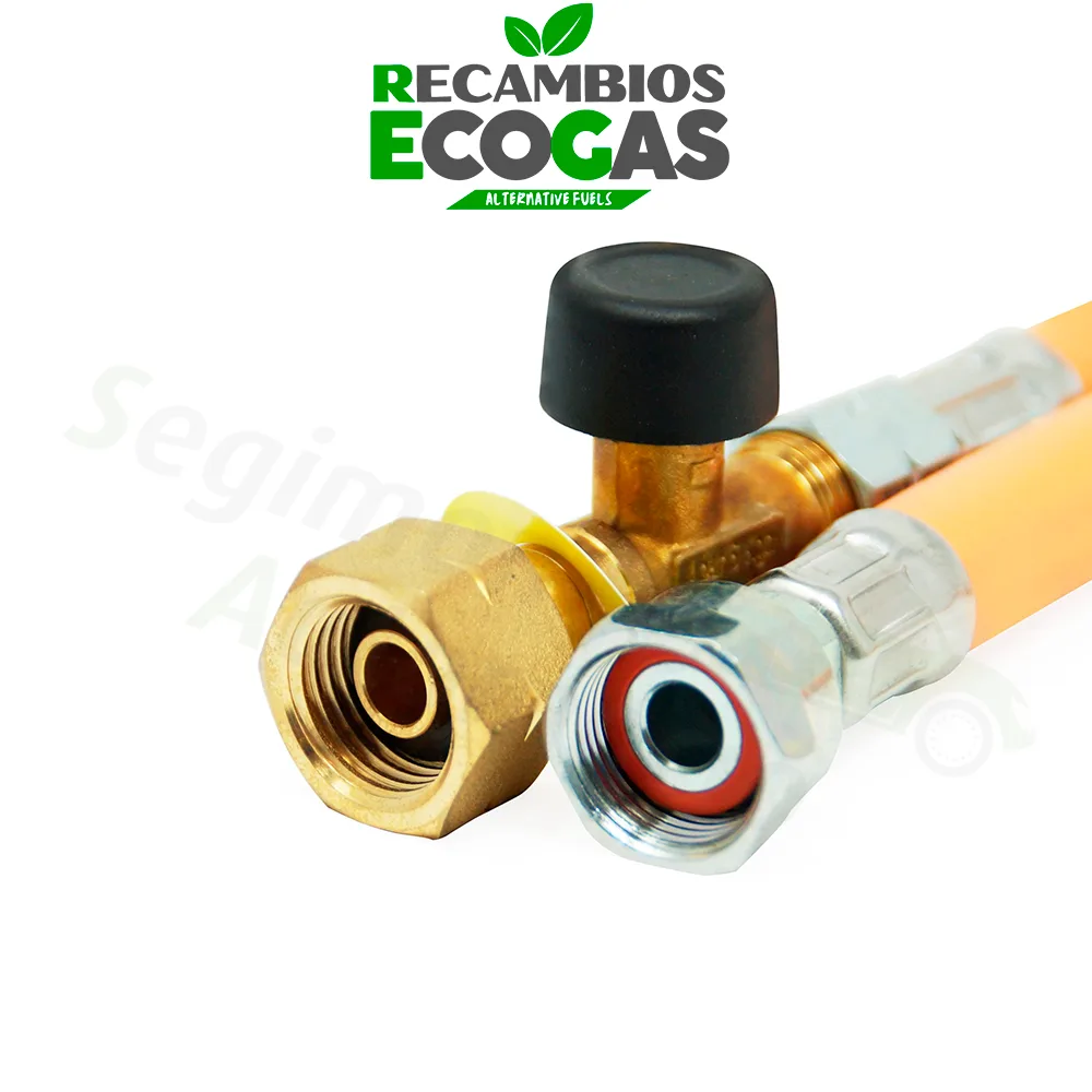 Manguera de gas Truma G.36 (M20x1,5) hasta 30 bar con protección contra rotura de la manguera