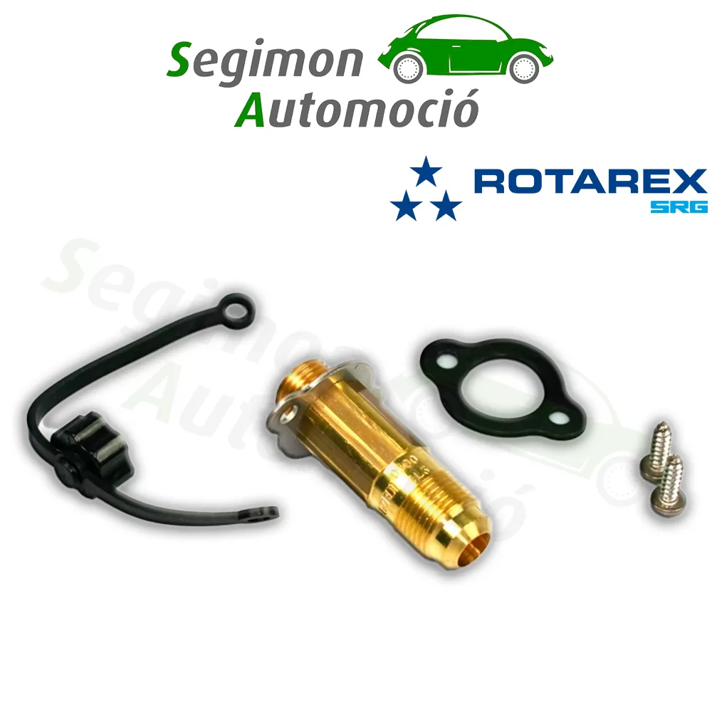 Rotarex mini boquilla de suministro (rosca interna y externa) M16+M10 con 3/4-16 UNF