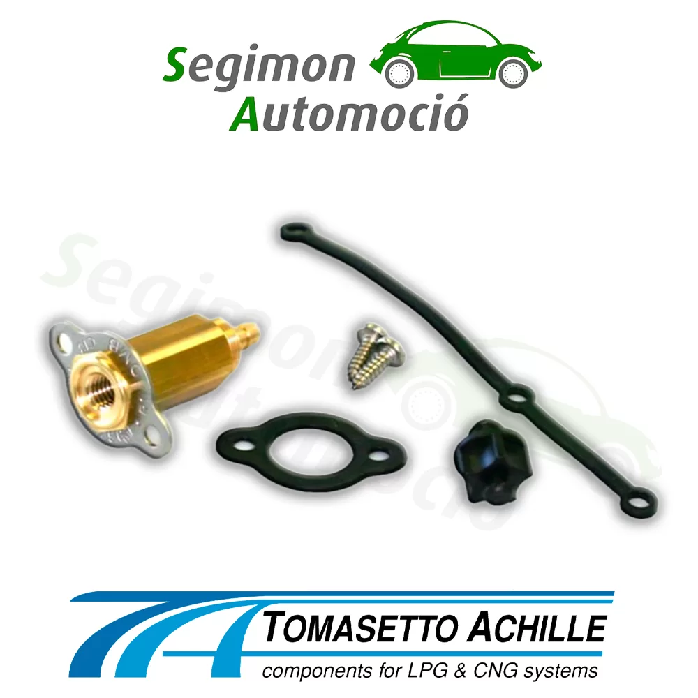 Tomasetto boquilla de llenado mini rosca interna M10 con conexión para manguera flexible Faro