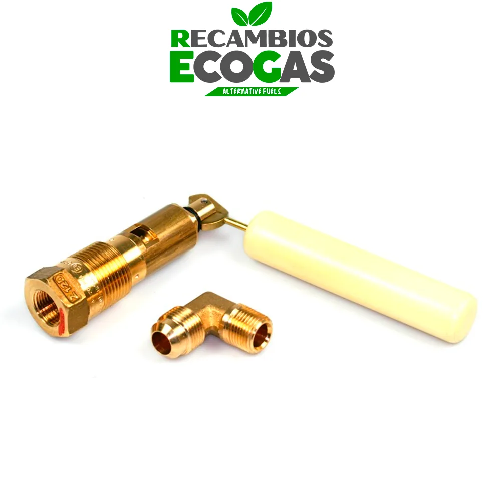 Válvula de parado de llenado al 80% para tanques de combuistible con angulo de 90