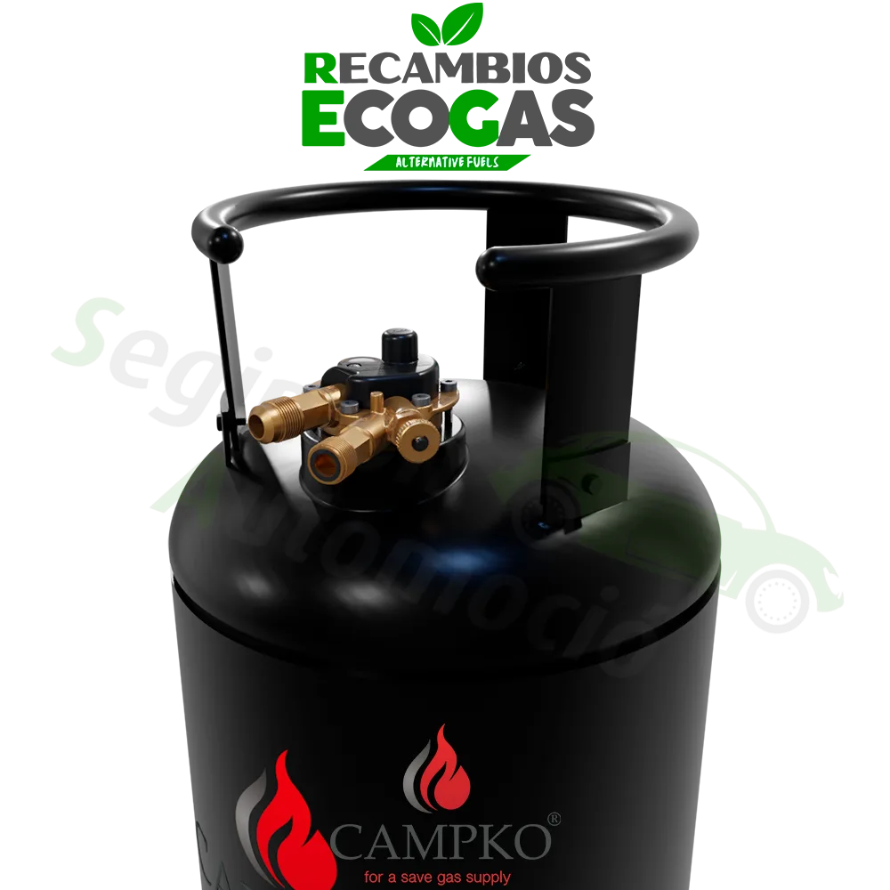 Bombona de gas CAMPKO recargable 15L–36 L | Acero