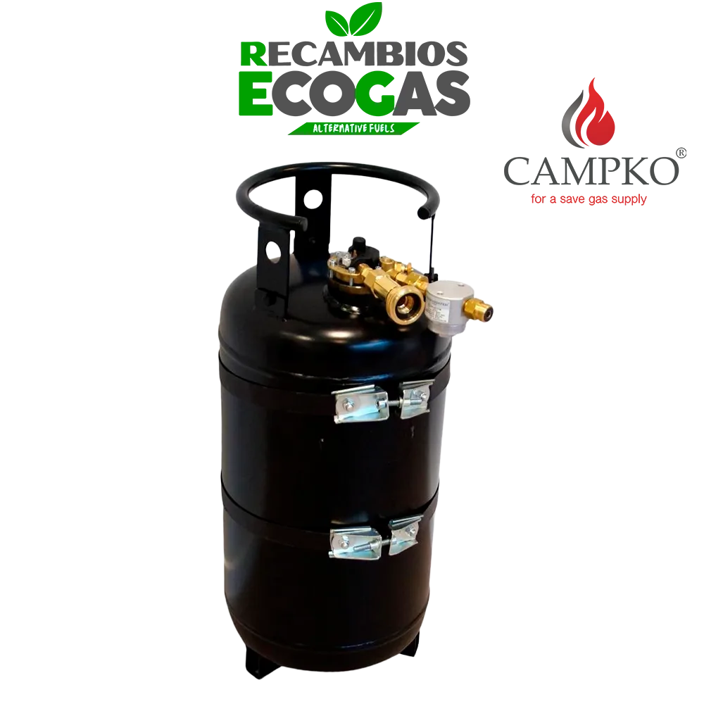 Bombona de gas CAMPKO recargable 15L–36 L | Acero