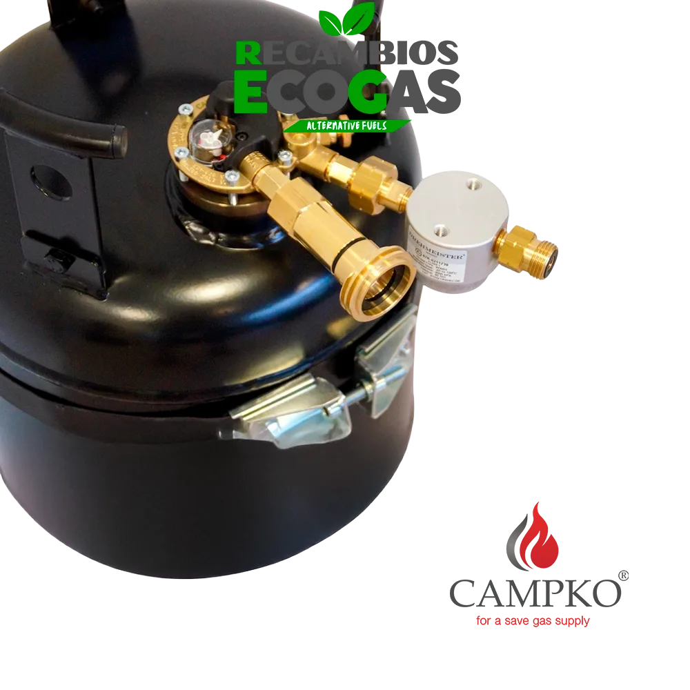 Bombona de gas CAMPKO recargable 15L–36 L | Acero