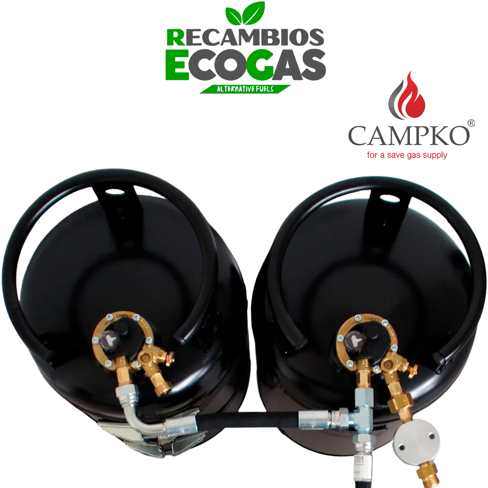 Bombona de gas CAMPKO recargable 15L–36 L | Acero